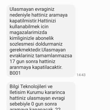 Eksik Evrak Nedeniyle Hattım Haksız Yere Kapatıldı, Mağdur Edildim