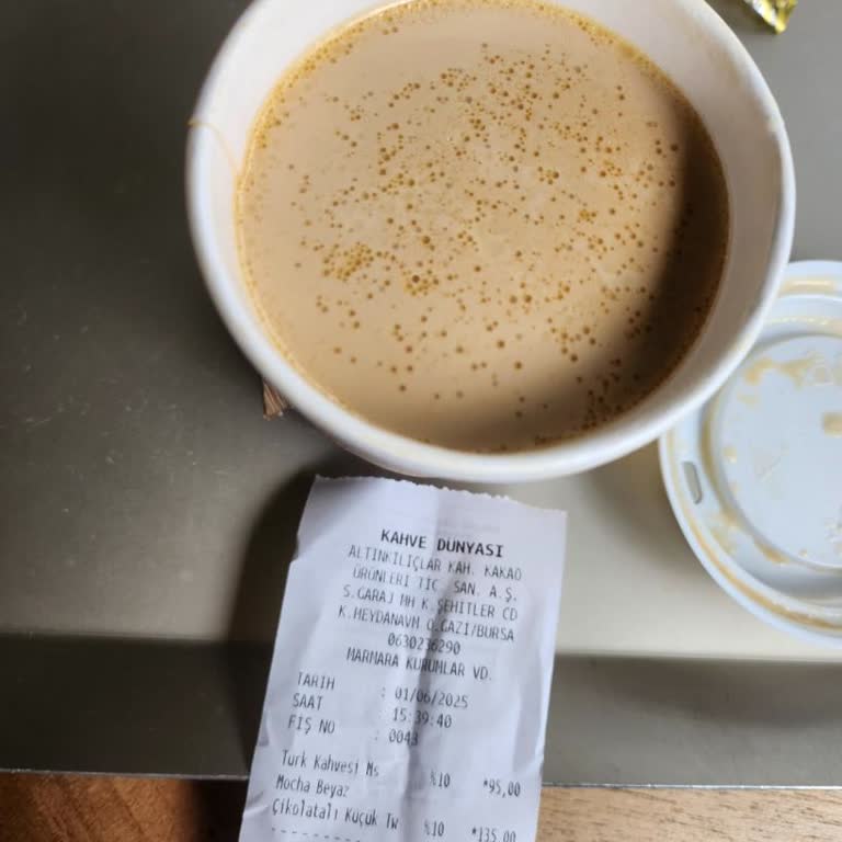 Beyaz Çikolatalı Mocha Ağır Kokulu Ve Yağlı Geldi