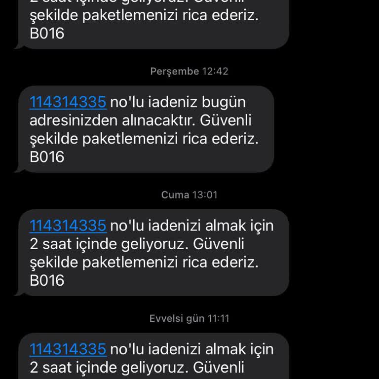 İade Kargom Kayıp, Bilgilendirme Yapılmıyor