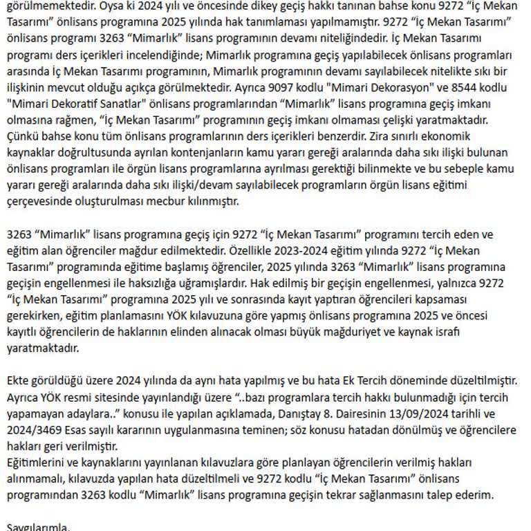 İç Mekan Tasarımı Mezunlarına Mimarlık Geçiş Hakkı Engelleniyor