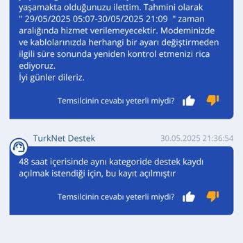 TurkNet İnternet Kesintisi Ve Verilen Sözlerin Tutulmaması Mağduriyet Yaratıyor
