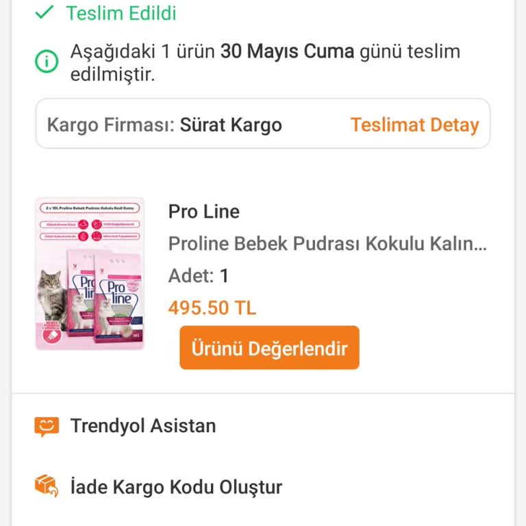 Köyceğiz Market Yanlış Kedi Kumu Gönderimi Ve Yorum Onaylanmaması