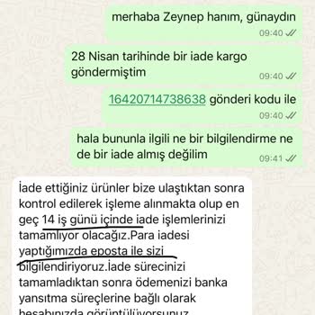 Touche Prive İade Sürecinde Bilgilendirme Ve İade Yapılmıyor, Müşteri Temsilcisine Ulaşılamıyor