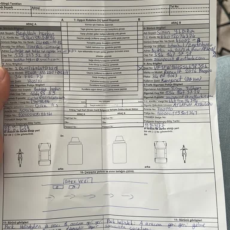 Park Halindeki Motoruma Çarpan Araç Sonrası Hasar Ödemesi Yapılmadı