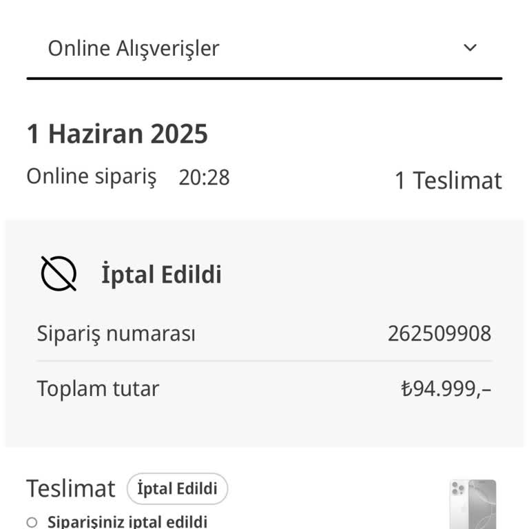 Siparişlerim İptal Edildi, Mağdur Edildim