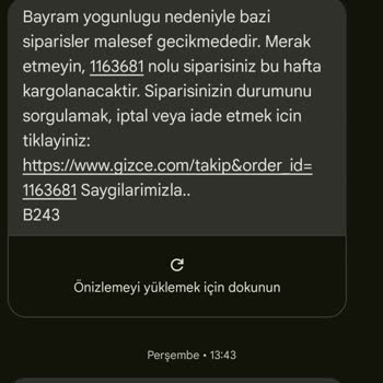 Bayram Öncesi Siparişim Kargoya Verilmedi, Ulaşılamıyor