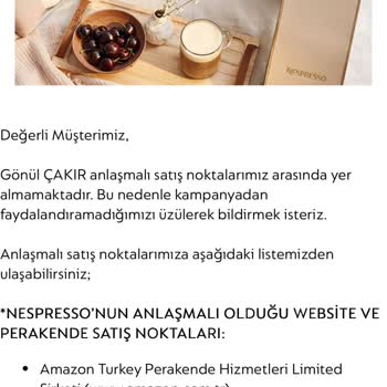 Nespresso Kampanyası Trendyol Alışverişimde Haksız Şekilde Reddedildi