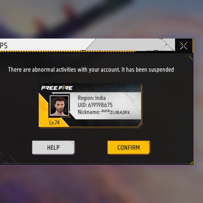 Garena Free Fire Account Suspension Appeal
