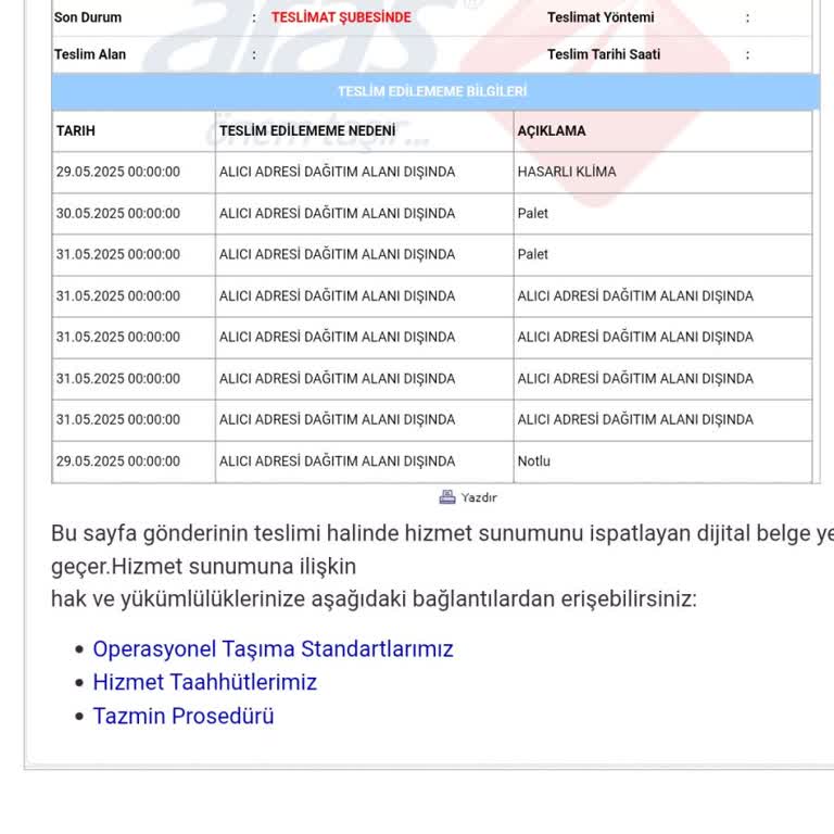 Hasarlı Kargoyu Teslim Almam İsteniyor