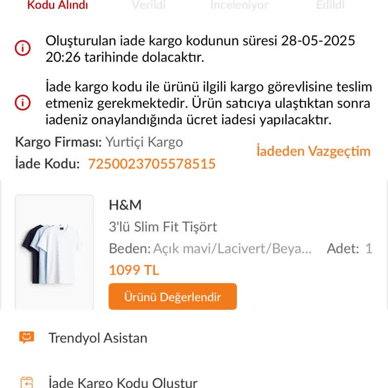 Yurtiçi Kargo İade Sürecimde Mağdur Edildim