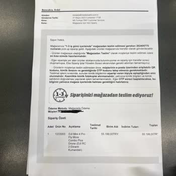 Satın Aldığım Drone Siparişi Sebepsiz İptal Edildi, Müşteri Hizmetlerinden Destek Alamadım