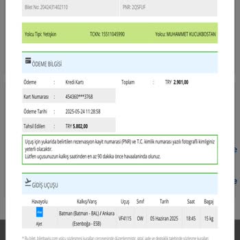 Bilet İptalinde Düşük İade Tutarı Sorunu