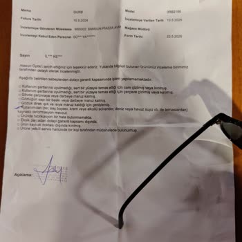 Ray Ban Gözlüğümde 3 Ayda Soyulma, Garanti Reddi Ve İlgisizlik Mağdur Etti