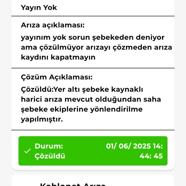 Sürekli Tekrarlanan Arıza Kayıtlarına Çözüm Bulunmuyor