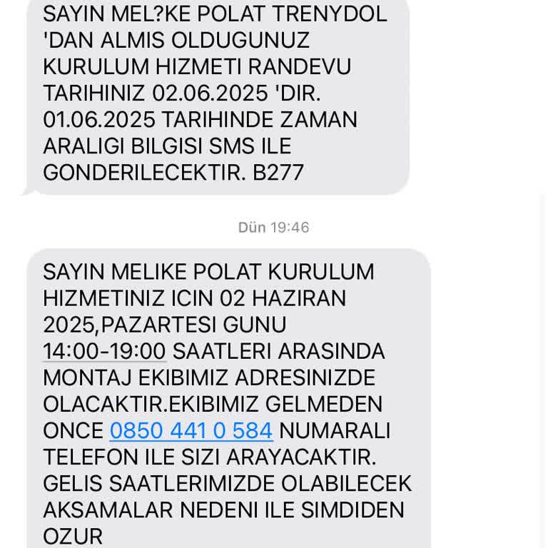 Kurulum Randevusu İptali Ve İletişim Sorunu Nedeniyle Mağduriyet