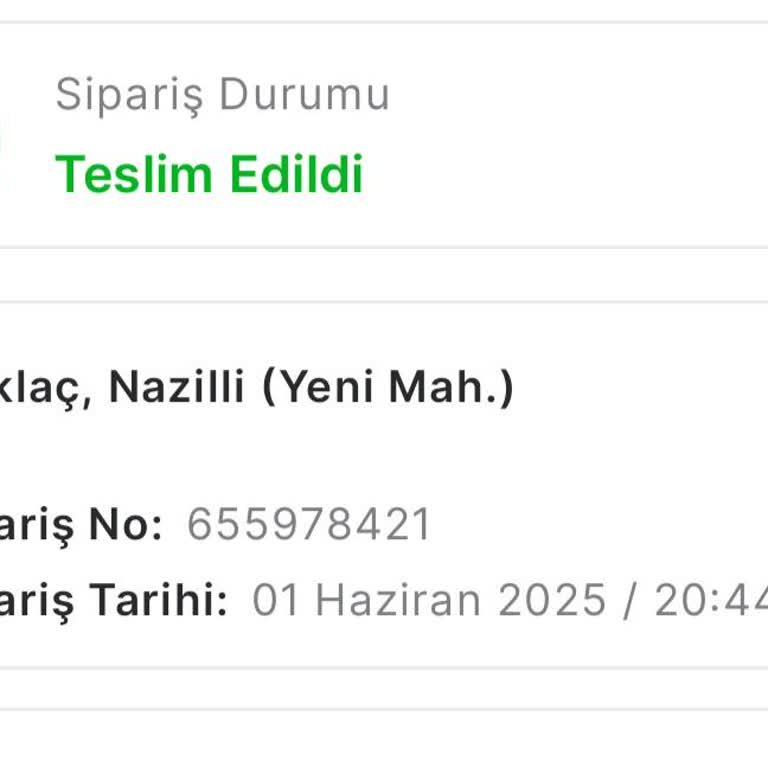 Teslim Edilmeyen Siparişe Çözüm Bekliyorum