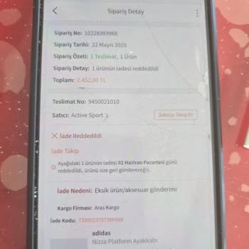 İade Ettiğim Ayakkabının Teki Kayboldu Param İade Edilmedi