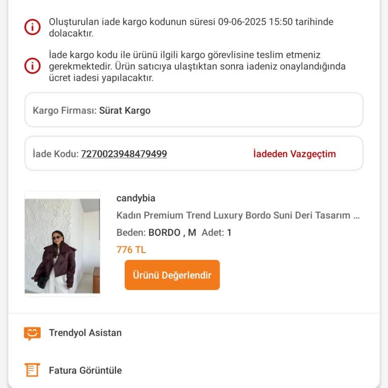 İade Sürecinde Kargo Engeli: Destek Bekliyorum