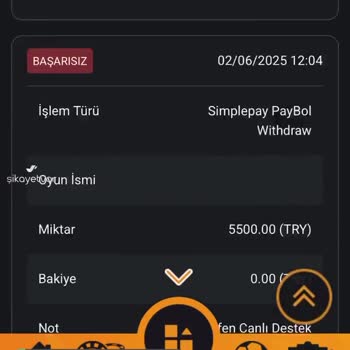 Sekabet Güvenlik Sebebiyle Paramı Alamadım Başkası Girip Oynamış Sözde