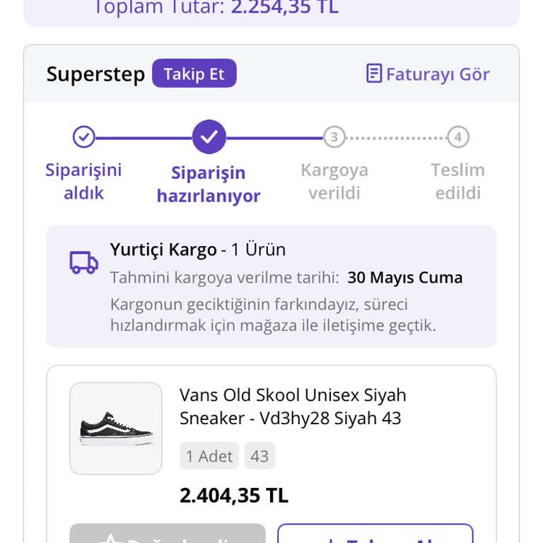 SuperStep Mağazasından Siparişimin Gönderilmemesi Ve İletişimsizlik