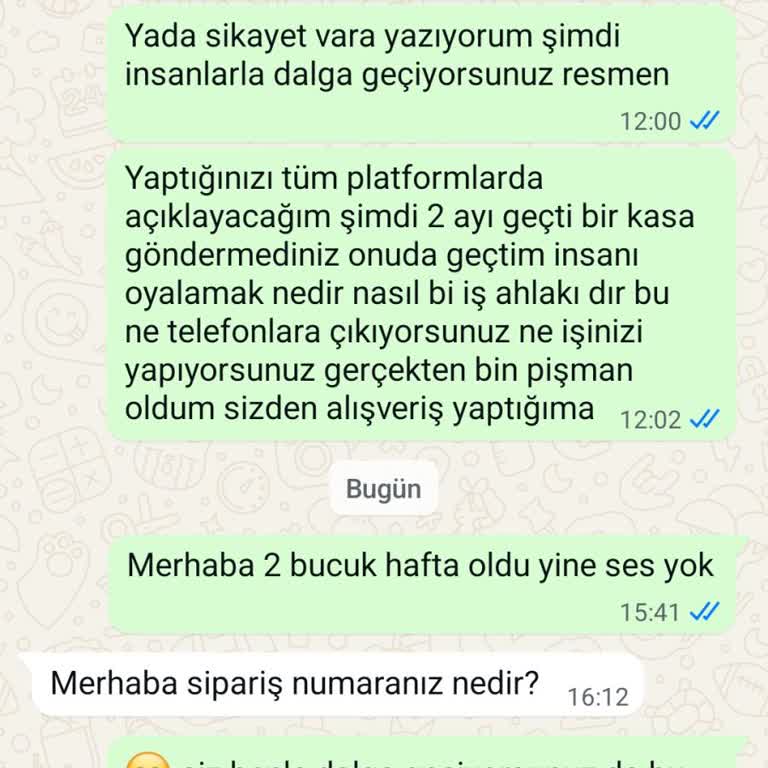 Sipariş Sonrası Uzun Süreli Oyalama Ve Kalitesiz Ürün Deneyimi