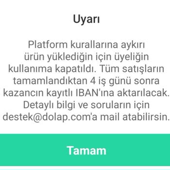 Dolap Hesabım Yanlış Gerekçeyle Kalıcı Olarak Kapatıldı