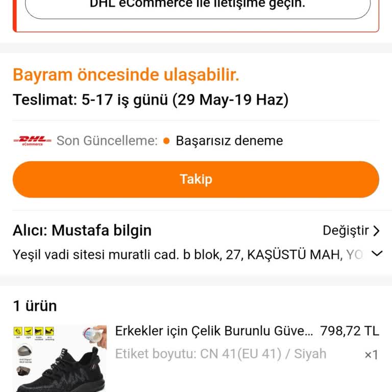 Kargo Teslimatında Gecikme Ve Bilgi Kirliliği Yaşadım