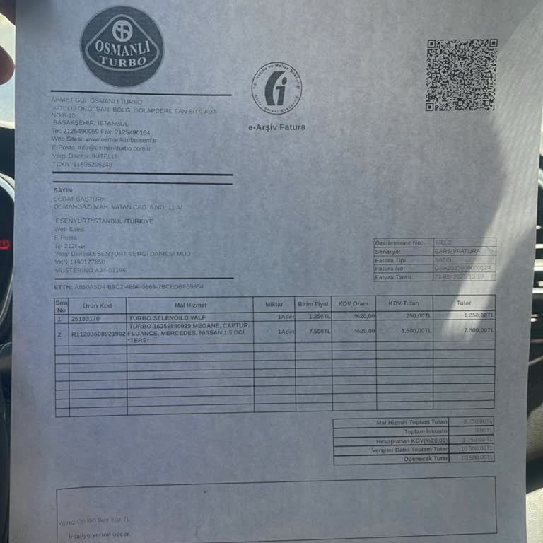 Yapılmayan Turbo Parçası Değişimi Ve Devam Eden Araç Sorunu