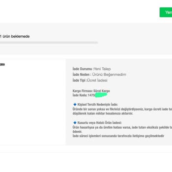 İade Talebim Dışında Siparişimin Tamamı İptal Edildi, Mağdur Edildim