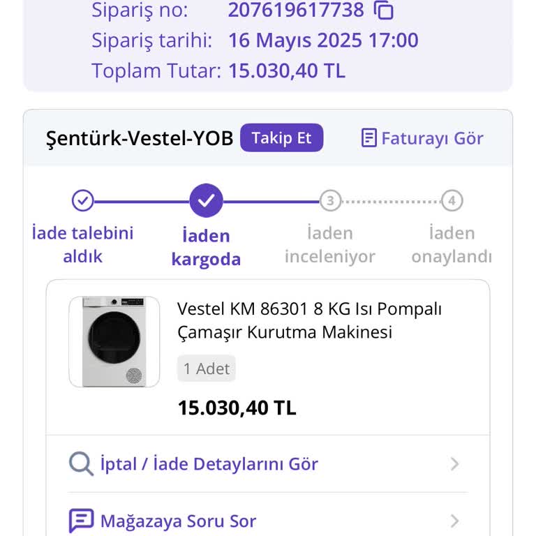 Teslim Edilmeyen Ürün İçin Para İadesi Yapılmıyor
