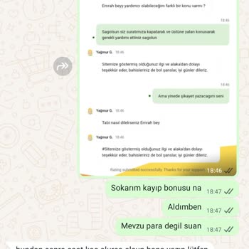 Canlı Destek Ekibinin İlgisiz Ve Saygısız Davranışı