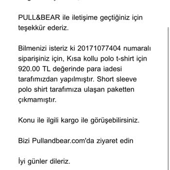 Pull And Bear İade Edilmeyen T-shirt İçin Çözüm Bulunmuyor