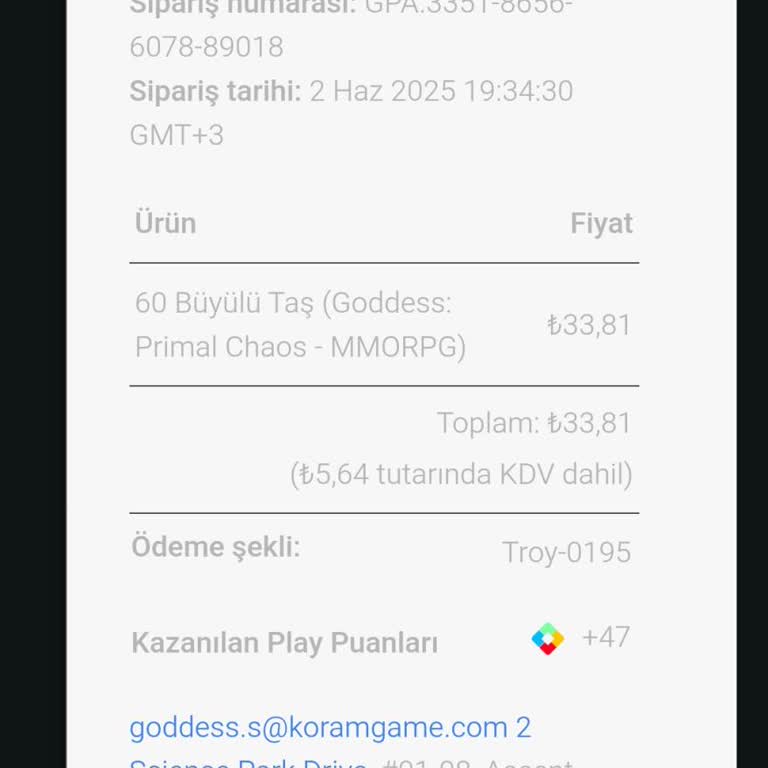 Yüklediğim Elmaslar Hesabıma Geçmiyor