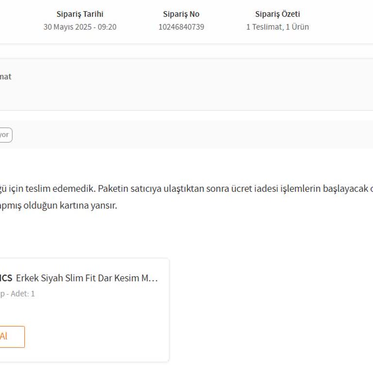 Mezuniyet İçin Alınan Takım Elbise Hasarlı Geldi, Trendyol Ve Satıcıdan Yetersiz Destek!