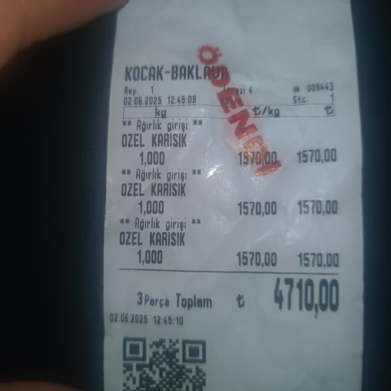 Koçak Baklava'da Fiyat Farkı Ve Kaba Davranış Şoku