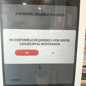 Promociones no aplicadas en Burger King, solicito compensación