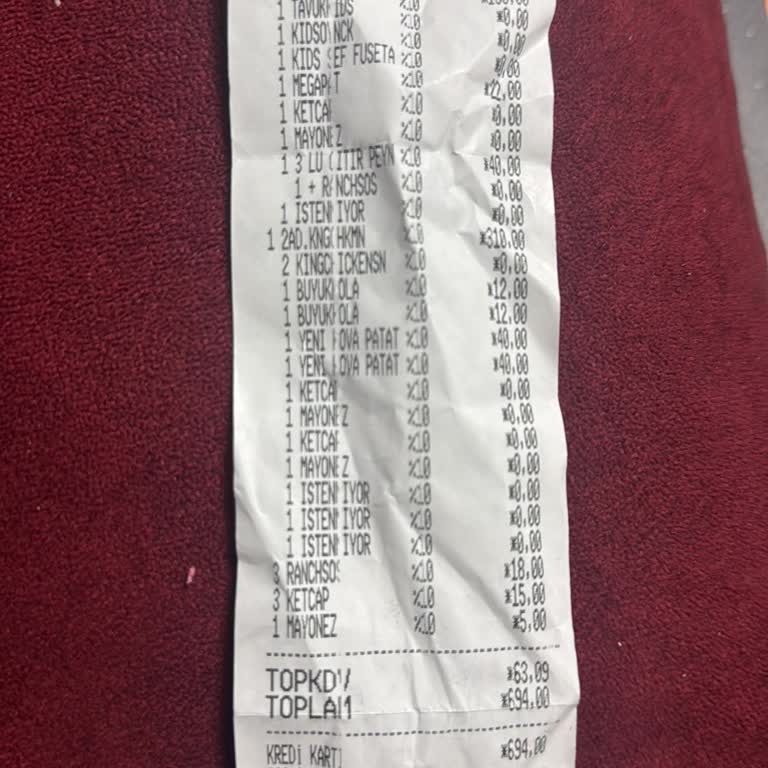 Burger King'de Hizmet Ve Hijyen Hayal Kırıklığı
