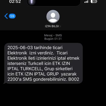 Onayım Olmadan Elektronik İleti İzni Verilmesi Ve Bilgilendirme Mesajı Alınması