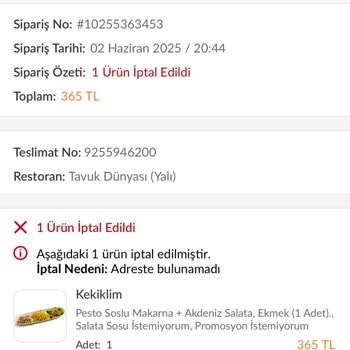 Sipariş İptali Ve İade Sorunu Nedeniyle Mağduriyet Yaşadım