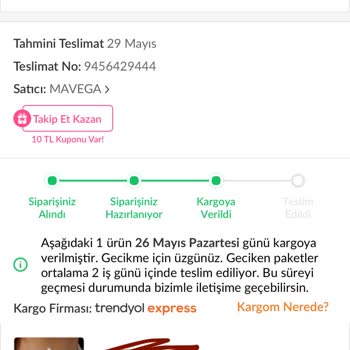 Trendyol Express Kargo Teslimatında Gecikme Ve İletişim Sorunu