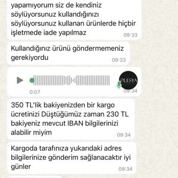 Ürün Sorunları Ve Yetersiz İade Teklifi Nedeniyle Mağduriyet