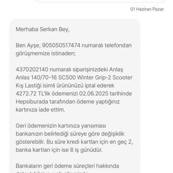 Lastik Siparişim Kargoya Verilmedi İletişim Sağlanamadı Mağdur Oldum