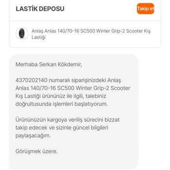 Lastik Siparişim Kargoya Verilmedi İletişim Sağlanamadı Mağdur Oldum