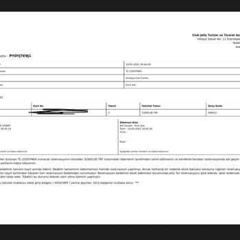 Satın Aldığım Turun Katılım Yetersizliği Nedeniyle İptali Ve Mağduriyetim