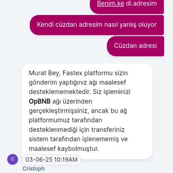 Binance'den Fastex'e Transfer Edilen Coinler Hesabıma Ulaşmadı