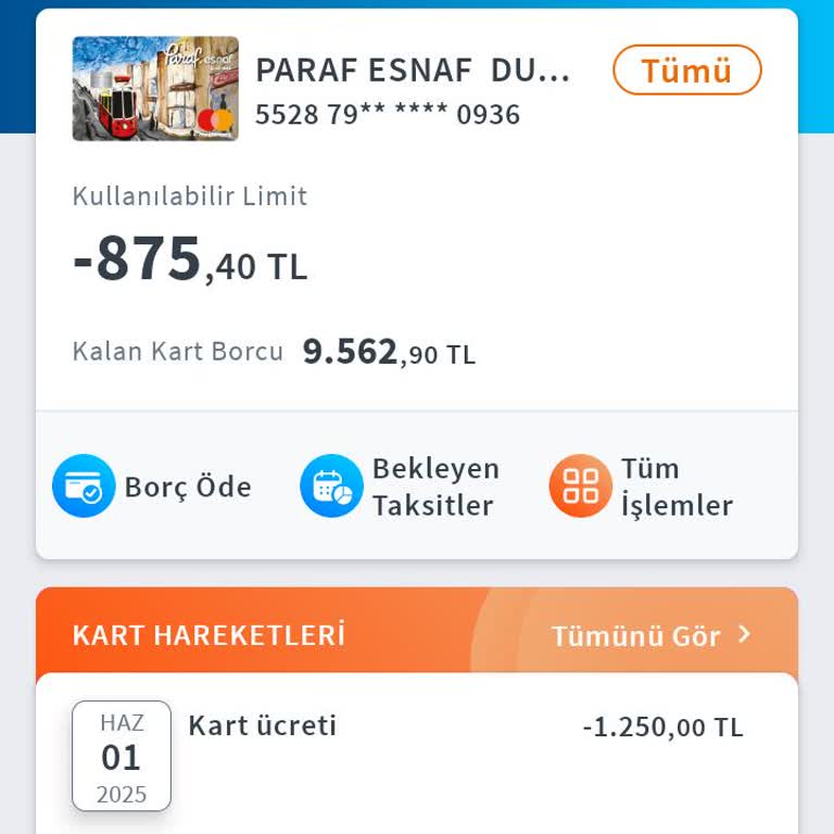 Halkbank Paraf Esnaf Kartıma Haksız Kart Ücreti Yansıtılması Ve İade Talebi