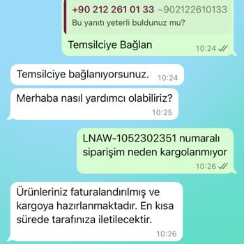 Taahhüt Edilen Sürede Kargolanmayan Ürünler Ve İletişim Eksikliği