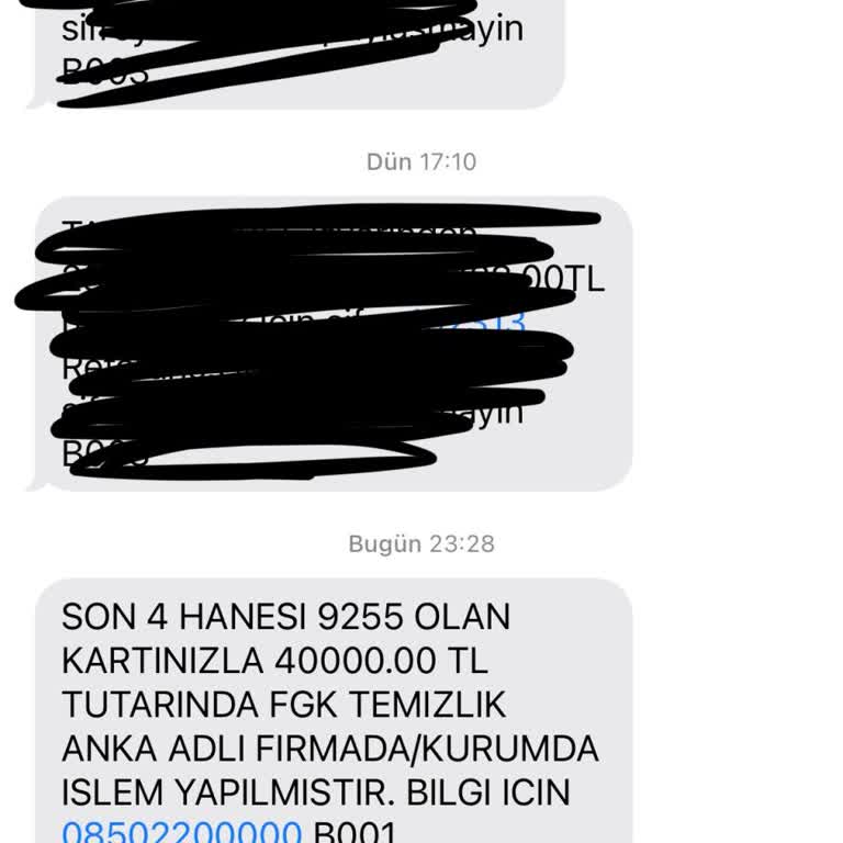 Kredi Kartımdan İzinsiz Yüksek Tutarlı Harcama Yapıldı