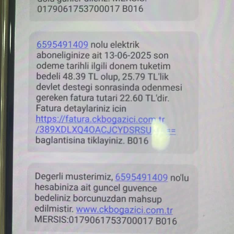 Güvence Bedelimin Borca Mahsup Edilmesi Ve Anlaşılamayan Fatura Kesintisi