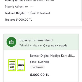 Hediye Kartı Fiziki Gönderilmiyor, İade Hakkı Tanınmıyor